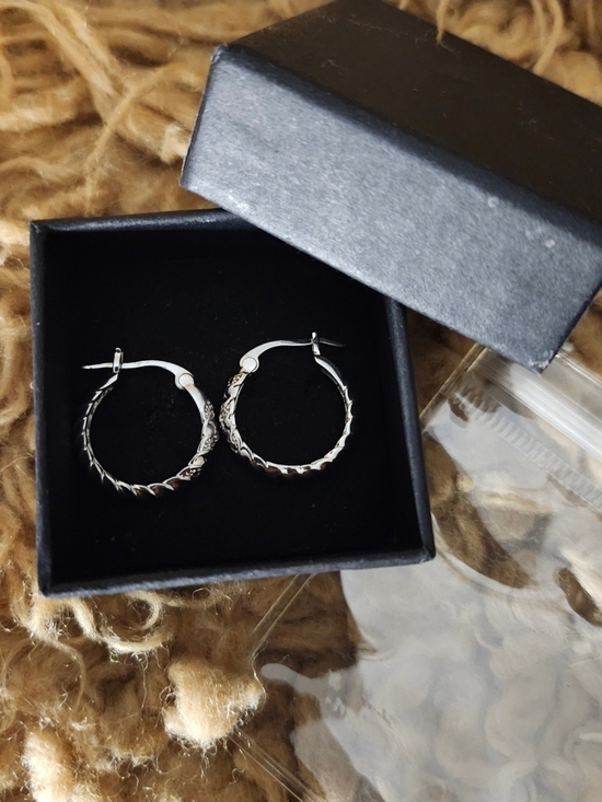 Source Unknown Jewelry - Sterling Silver Twisted Hoop Earrings - Women's Jewelry